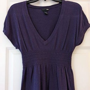 Plum Purple Knitted V-Neck Top